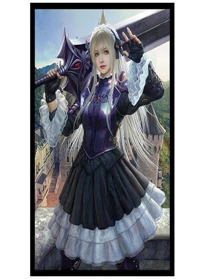 Fantasy North - Sharlotte - Maiden Knight - 100 Smooth Matte TCG Trading Card Sleeves - Anime - Fits Magic MTG Commander Pokemon and Other Card Games - Playing Card Sleeves - Image 1